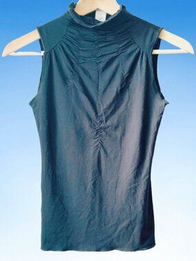 00s H&M Gathered Mock Neck Tank, Sz 6 (S)